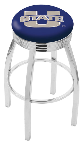 Utah State University L8C3C Backless Bar Stool | Utah State University Backless Counter Bar Stool