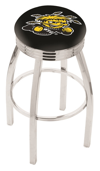 Wichita State University L8C3C Backless Bar Stool | Wichita State University Backless Counter Bar Stool