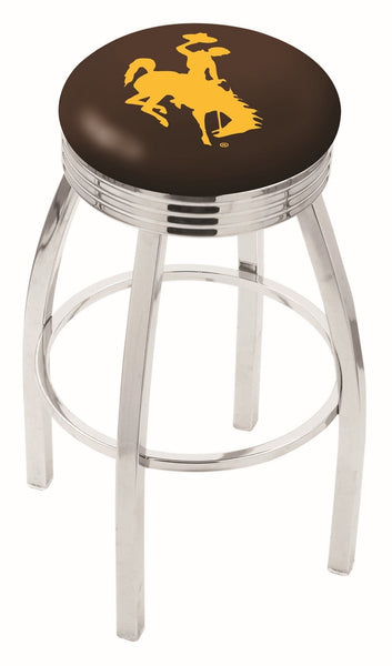 University of Wyoming L8C3C Backless Bar Stool | University of Wyoming Backless Counter Bar Stool