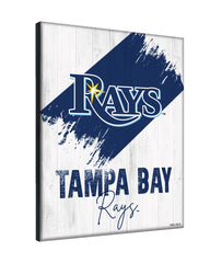MLB's Tampa Bay Devil Rays Logo Design 08 Printed Canvas Wall Decor Side View
