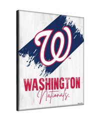 MLB's Washington Nationals Logo Design 08 Printed Canvas Wall Decor Side View