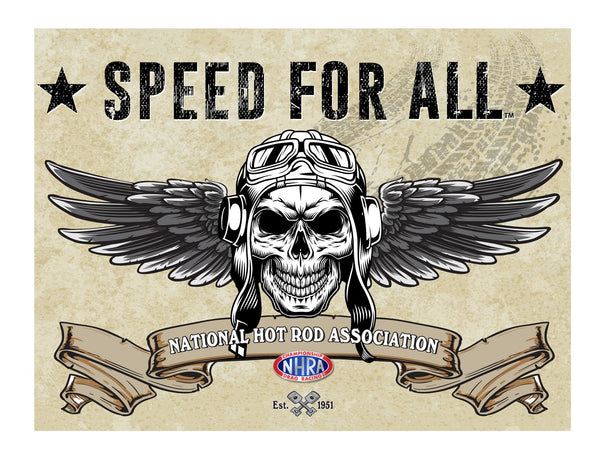 15" X 20" NHRA Skull (Banner) Canvas