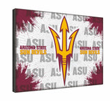Arizona State Sun Devils Fork Logo Wall Decor Canvas