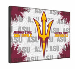 Arizona State Sun Devils Fork Logo Wall Decor Canvas