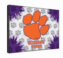 Clemson Tigers Logo Wall Decor Canvas