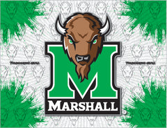 Marshall Thundering Herd Officially Licensed Logo Printed Canvas Art Hanging Wall Decor