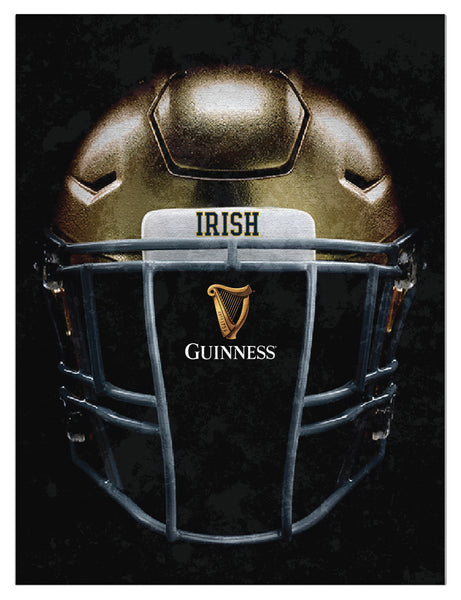 Notre Dame Guinness Beer Football Helmet Wall Decor Canvas