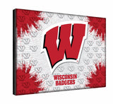 University of Wisconsin Badgers W Script Logo Wall Decor Canvas