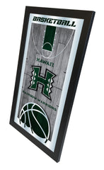 Hawaii Rainbow Warriors Basketball Mirror by Holland Bar Stool Company Home Sports Decor Side View