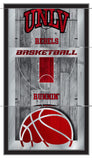 University of Nevada Las Vegas Runnin' Rebels Logo Basketball Mirror