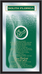 University of South Florida Bulls Logo Fight Song Mirror by Holland Bar Stool Company