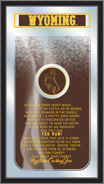 Wyoming Cowboys Logo Fight Song Mirror