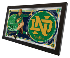 Notre Dame Vintage Football Mirror by Holland Bar Stool Company Home Sports Decor for him Side View