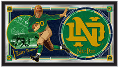 Notre Dame Vintage Football Mirror by Holland Bar Stool Company Home Sports Decor for him
