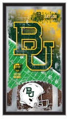 Baylor Bears Football Mirror Football Mirror by Holland Bar Stool Company Sports Wall Decor