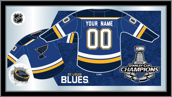 15" X 26" St. Louis Blues Stanley Cup Jersey Mirror