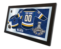 15" X 26" St. Louis Blues Stanley Cup Jersey Mirror