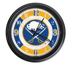 Bufalo Sabres Logo Indoor/Outdoor Logo LED Clock from Holland Bar Stool Co Home Sports Decor for gifts