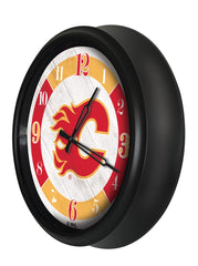 Calgary Flames Logo LED Clock | LED Outdoor Clock