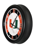 Miami Hurricanes Logo LED Clock | LED Outdoor Clock