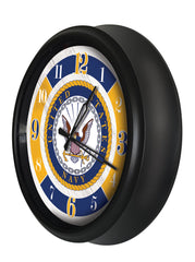 US Navy Logo LED Outdoor Clock by Holland Bar Stool Company Home Sports Decor Gift Idea Side View