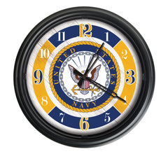 US Navy Logo LED Outdoor Clock by Holland Bar Stool Company Home Sports Decor Gift Idea