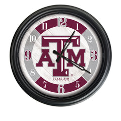Texas A&M Aggies Logo Indoor/Outdoor Logo LED Clock from Holland Bar Stool Co Home Sports Decor for gifts