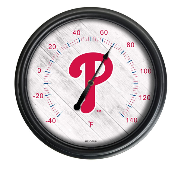 Philadelphia Phillies Logo LED Thermometer | MLB LED Outdoor Thermometer