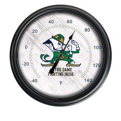 Notre Dame (Leprechaun) Officially Licensed Logo Indoor - Outdoor LED Thermometer