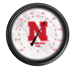 University of Nebraska Officially Licensed Logo Indoor - Outdoor LED Thermometer