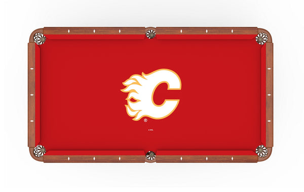 Calgary Flames Logo Billiard Cloth