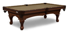 Elite-Pro Khaki Non-Logo Billiard Cloth on a Navajo Finish Pool Table