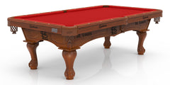 MLB's St Louis Cardinals Officially Licensed Logo Billiard Table in Chardonnay with Plain Cloth & Claw Leg