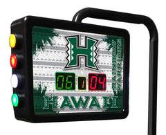 University of Hawaii Rainbow Warriors Logo Electronic Shuffleboard Table Scoring Unit Close Up