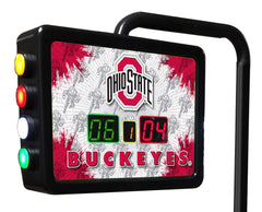 Ohio State University Buckeyes Logo Electronic Shuffleboard Table Scoring Unit Close Up