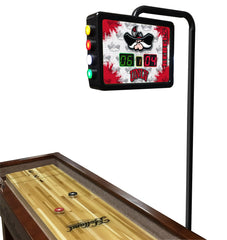 UNLV Runnin Rebels Logo Shuffleboard Table Scoreboard shown on table