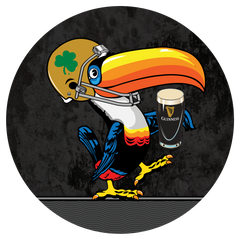 L216 Black Wrinkle Notre Dame & Guinness Beer Toucan Pub Table