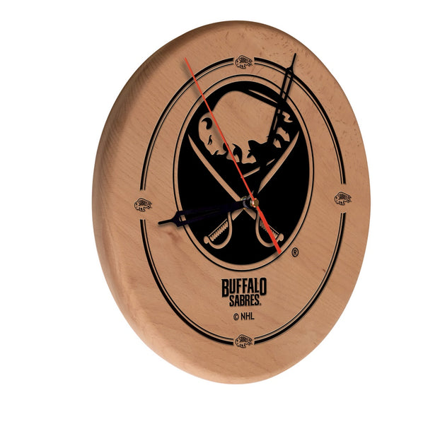 Buffalo Sabres Laser Engraved Wood Clock