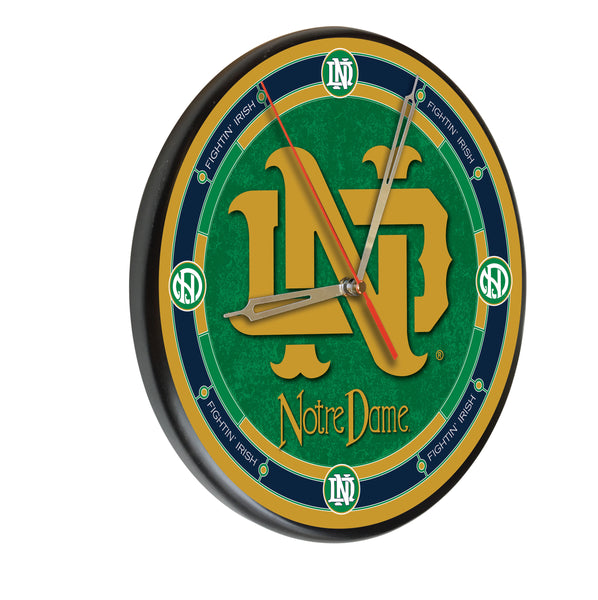 Notre Dame Vintage Printed Wood Clock