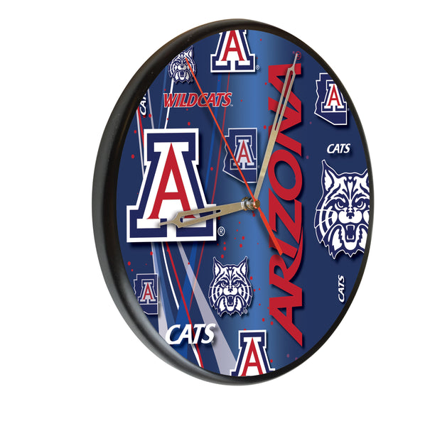Arizona Wildcats Printed Wood Clock