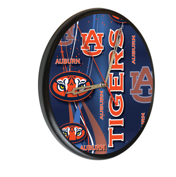 Auburn Tigers Printed Wood Clock