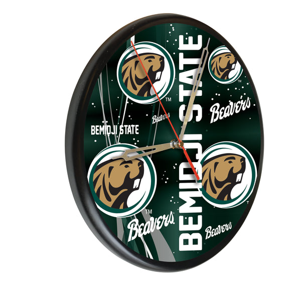 Bemidji State Beavers Printed Wood Clock