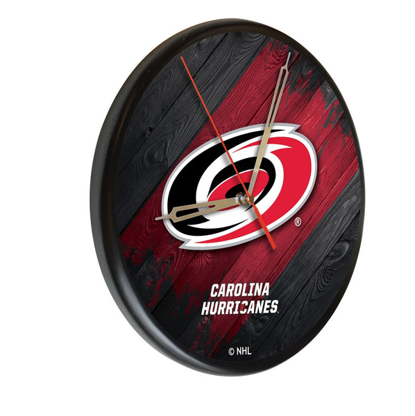 Carolina Hurricanes Printed Wood Clock