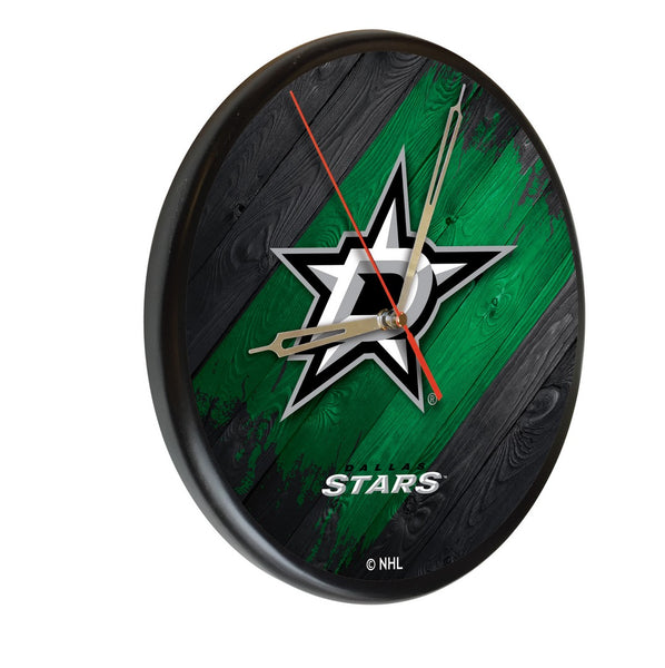Dallas Stars Printed Wood Clock