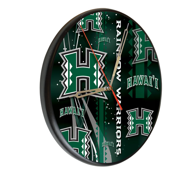 Hawaii Rainbow Warriors Printed Wood Clock