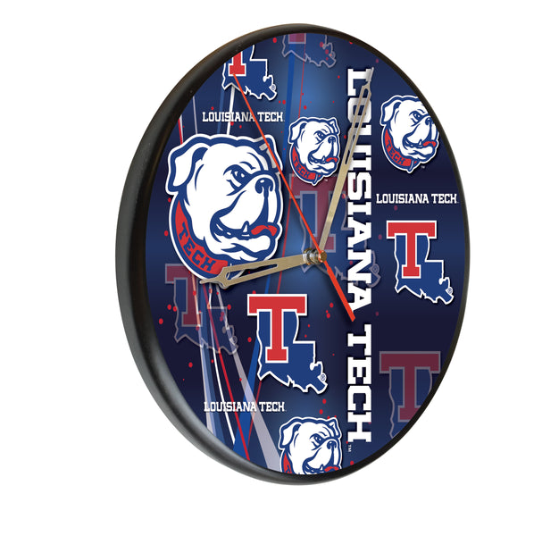 Louisiana Tech Bulldogs Printed Wood Clock