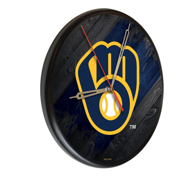 Milwaukee Brewers Printed Wood Clock | MLB Wood Clock