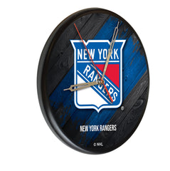 New York Rangers Printed Wood Clock