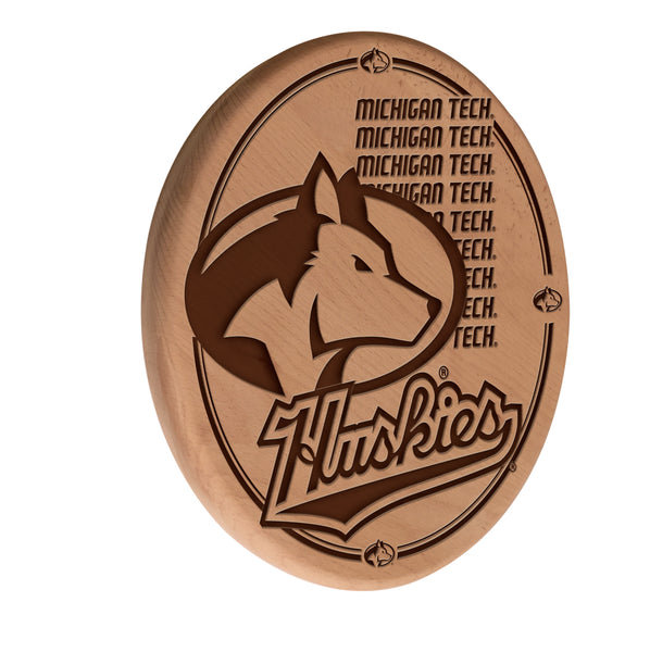Michigan Tech University Huskies Laser Engraved Wood Sign