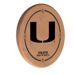 Miami Hurricanes Engraved Wood Sign